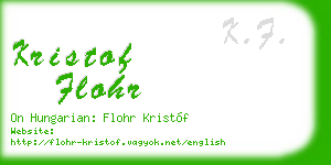 kristof flohr business card